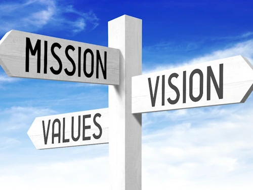 Mission and Values Signpost